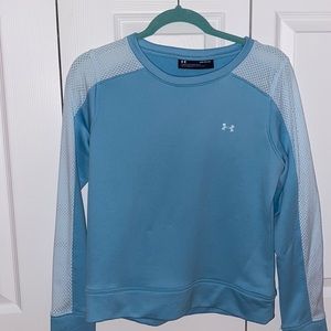 Under Armour Women's Tech Terry Crew Sweatshirt Blue Size SM
